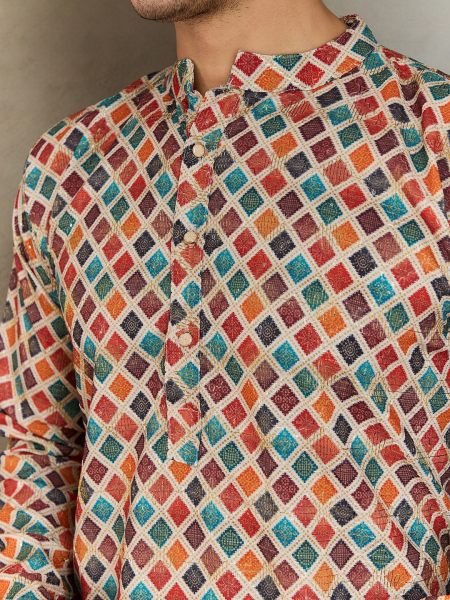 mens cotton kurta solid and printed ethnic wear for casual and festive look Kurta Pajama Wholesale