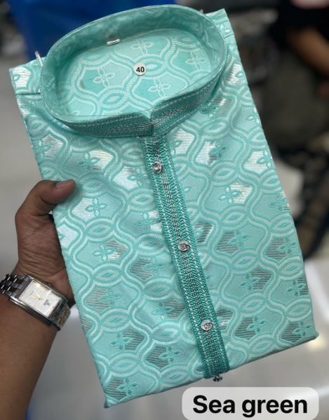 Mens Jacquard Kurta Pajama Imported Silk Wedding and Festive Look Kurta Pajama Wholesale