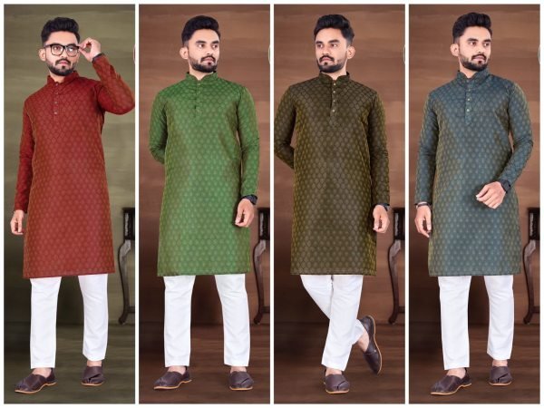 Mens Jacquard kurta payjama  Kurta Pajama Wholesale