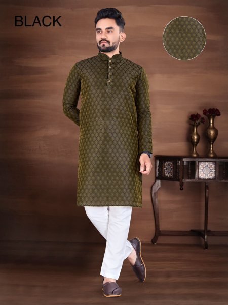 Mens Jacquard kurta payjama  Kurta Pajama Wholesale