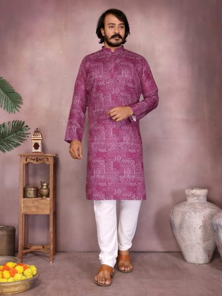 Pink Heavy Cotton Sequence Work Kurta Pyjama Sangeet Special Kurta Pajama Wholesale