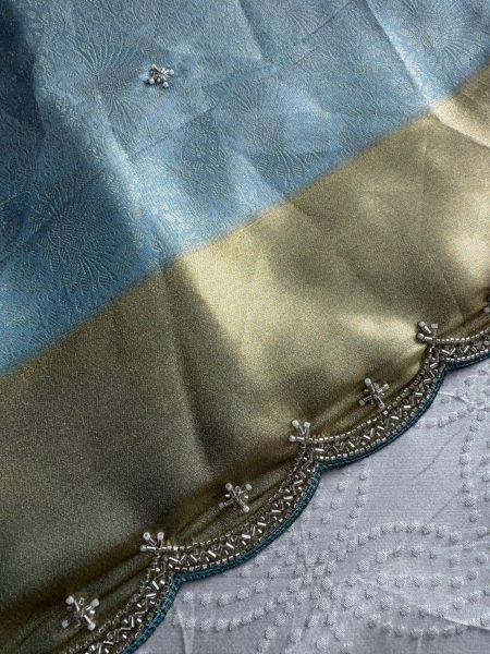 Mesmerizing Blue New Bridal Collection Kanjivarm Silk Saree with Embroidered Work  Silk Sarees Wholesale