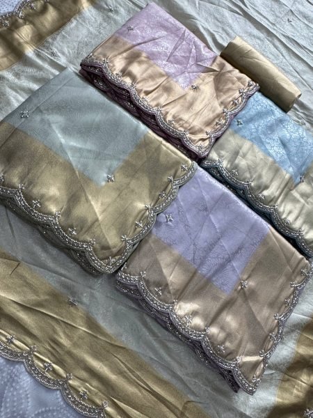 Mesmerizing Blue New Bridal Collection Kanjivarm Silk Saree with Embroidered Work  Silk Sarees Wholesale