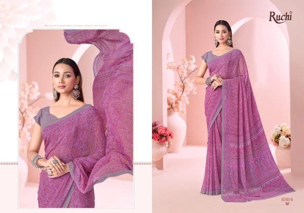 Mesmerizing Purple Boutique Collection Designer Georgette Printed Saree Georgette Sarees Wholesale