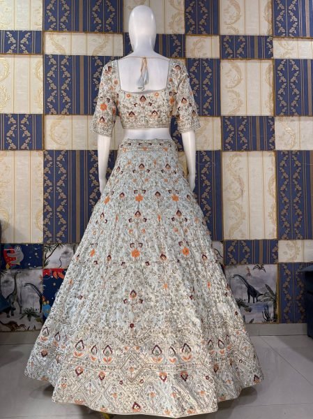 Mesmerizing Semi Stitched Satin Silk Lehenga with Can Can for Wedding Collection Bridal Lehenga Choli