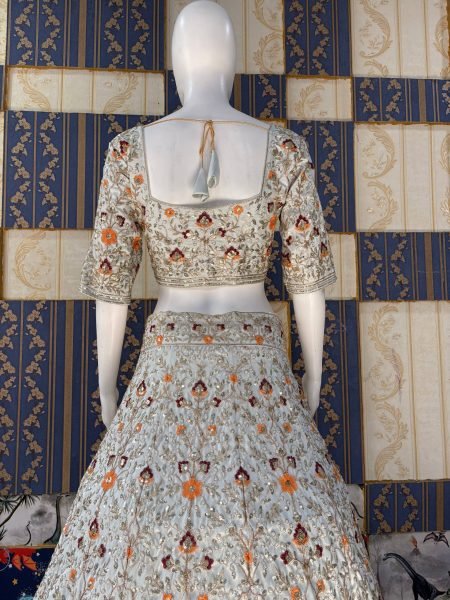 Mesmerizing Semi Stitched Satin Silk Lehenga with Can Can for Wedding Collection Bridal Lehenga Choli