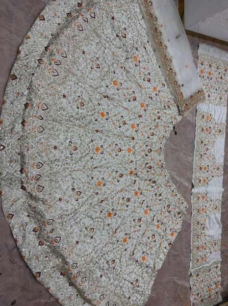 Mesmerizing Semi Stitched Satin Silk Lehenga with Can Can for Wedding Collection Bridal Lehenga Choli