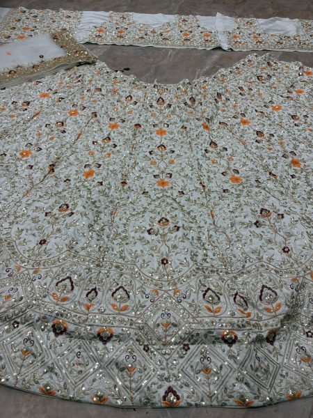 Mesmerizing Semi Stitched Satin Silk Lehenga with Can Can for Wedding Collection Bridal Lehenga Choli