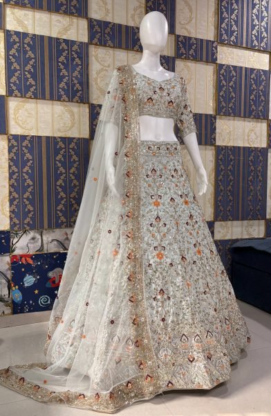 Mesmerizing Semi Stitched Satin Silk Lehenga with Can Can for Wedding Collection Bridal Lehenga Choli