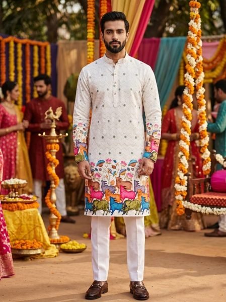 Mesmerizing White Comfortable Cotton Kurta for Everyday Ethnic Wear Kurta Pajama Wholesale