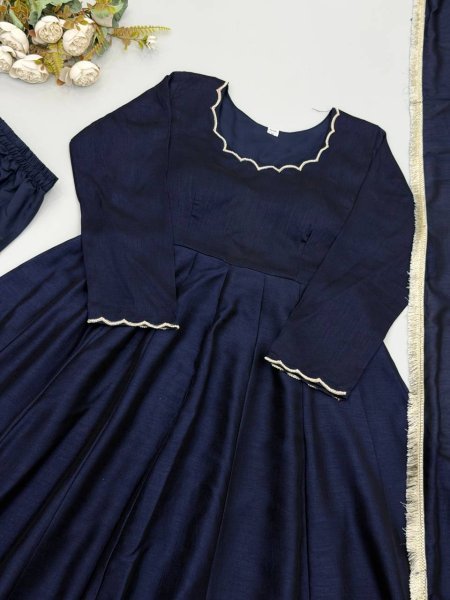 Minimal Ethnic Wear  Anarkali With heavy micro cotton bottom And Dupatta  Ready To Wear Collection