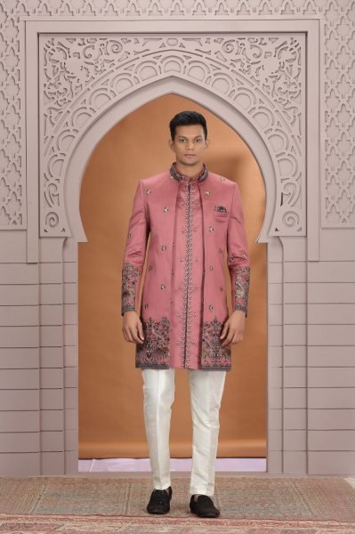 Minimalist Hot Pink Designer Art Silk Suit Collection with Computer Thread Work Kurta Pajama Wholesale