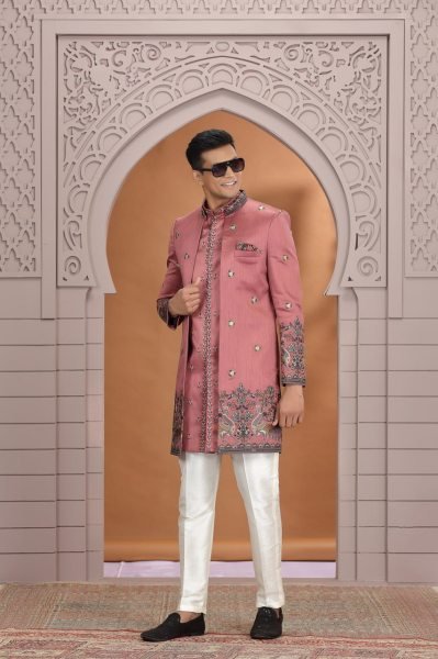 Minimalist Hot Pink Designer Art Silk Suit Collection with Computer Thread Work Kurta Pajama Wholesale