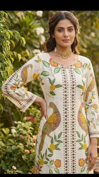 Minimalist White Casual Wear Poly Rayon Co Ord Set for Girls and Young Women Wear  Kurti With Bottom Wholesale