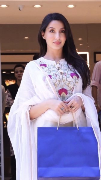 Minimalist White Roman Fabric Kurti Pant Dupatta Set for Office Wear  Straight Cut Long Kurtis