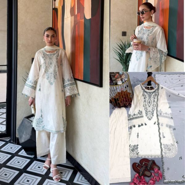 Minimalist White Satin Rayon Top Farshi Pajama Set With Sequence And Georgette Dupatta For Wholesale Collection Ready To Wear Collection