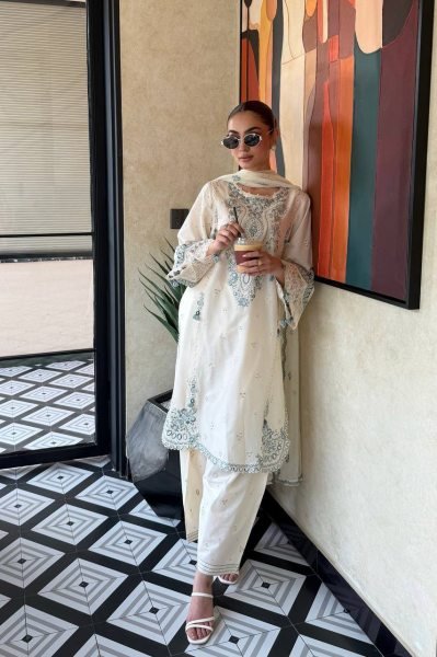 Minimalist White Satin Rayon Top Farshi Pajama Set With Sequence And Georgette Dupatta For Wholesale Collection Ready To Wear Collection