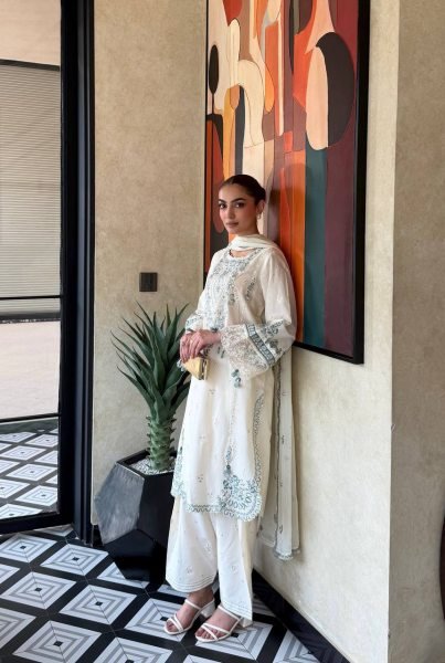 Minimalist White Satin Rayon Top Farshi Pajama Set With Sequence And Georgette Dupatta For Wholesale Collection Ready To Wear Collection