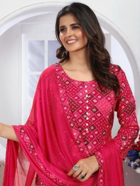 Modern Chanderi Long Kurti Set with Najmin Dupatta for Daily Wear Kurtis