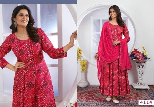Modern Chanderi Long Kurti Set with Najmin Dupatta for Daily Wear Kurti With Dupatta Wholesale