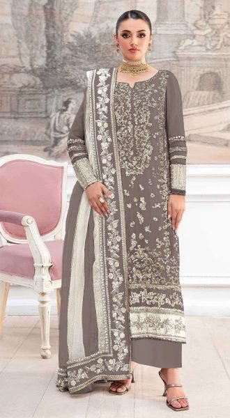 Modern Grey Designer Pakistani Salwar Suit With Dupatta For Party Wear Pakistani Suits Wholesale