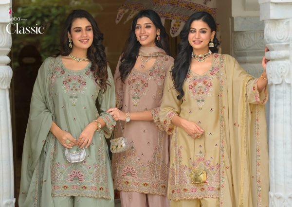 Modern Mauve Heavy Chinon Kurti Palazzo Set with Embroidered Dupatta For Wedding Designer Plazzo Salwar Suits Wholesale