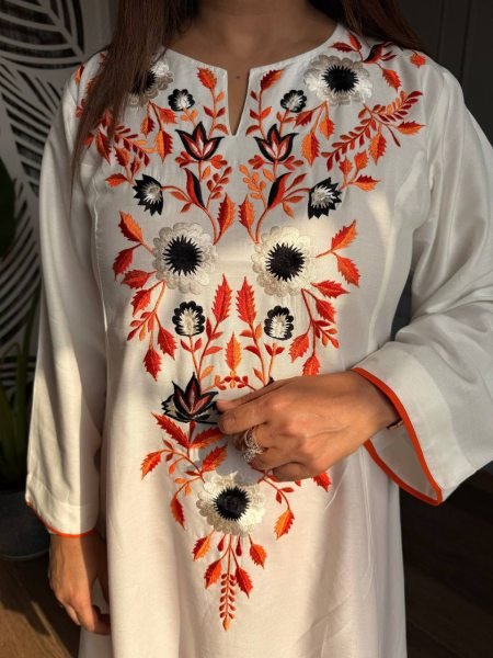 Modern Orange Designer Neutral Crepe Top with Farshi Salwar Set at Wholesale Rate CO ORD Sets