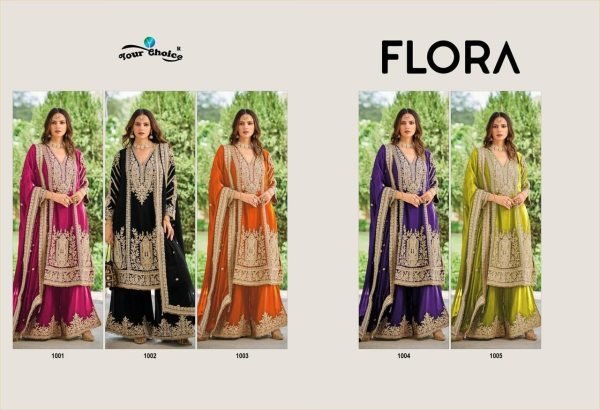Modern Orange Heavy Chinon Three Piece Suit with Designer Sequins Work for Wedding Designer Plazzo Salwar Suits Wholesale