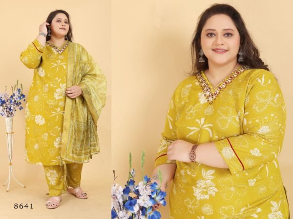 Modern Rayon Readymade Suit Set   Beautiful Digital Print   Handwork Plus Size Kurti / Gown