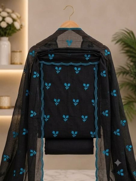 Modern Sky Blue Vichitra Silk Multi Work 3 Piece Suit Set at Wholesale Rate Color Set Matching Dress Material Wholesale