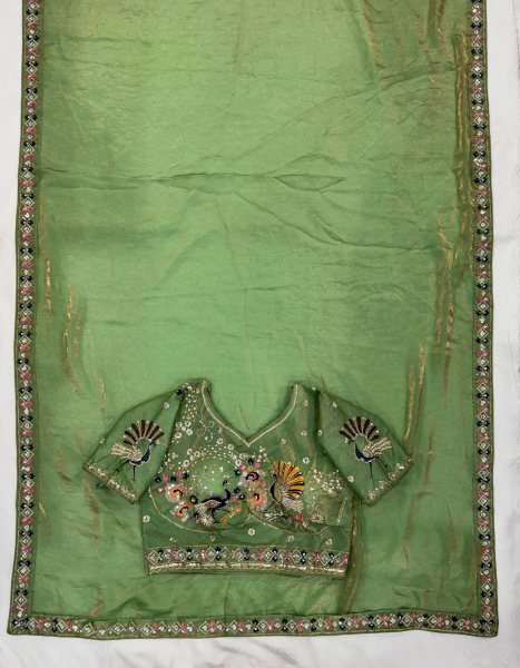 Modish Green Premium Fendy Satin Silk Saree at Manufacturer Rate Designer Wedding Sarees Wholesale