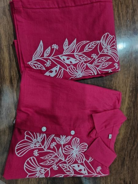 Modish Pink Designer Cotton Kurti Set with Plazzo for Women CO ORD Sets