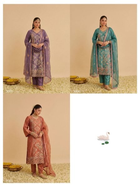 Modish Purple Party Wear Shimmer Silk Suit with Designer Chiffon Dupatta Pakistani Suits Wholesale