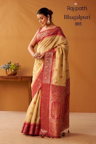 Modish Red Cream Modal Cotton Saree with Traditional Pochampally Border Weaving Printed Cotton Sarees Wholesale