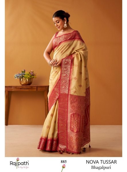 Modish Red Cream Modal Cotton Saree with Traditional Pochampally Border Weaving Printed Cotton Sarees Wholesale