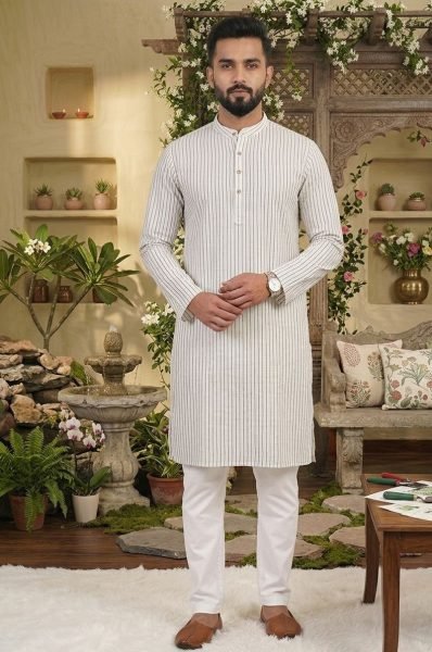 Modish White Pure Cotton Kurta for Men in Trendy Colors at Wholesale Rate Kurta Pajama Wholesale
