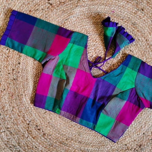 Multi Box Cotton Blouse For Women  Blouse Collection
