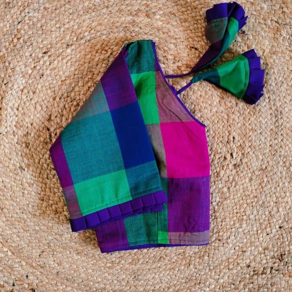 Multi Box Cotton Blouse For Women  Blouse Collection