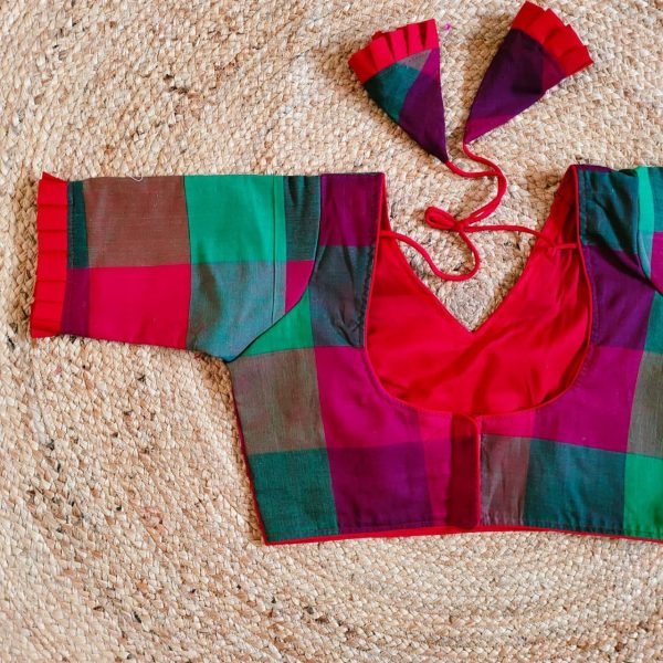 Multi Box Cotton Blouse For Women  Blouse Collection