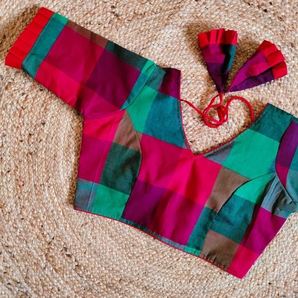 Multi Box Cotton Blouse For Women  Blouse Collection