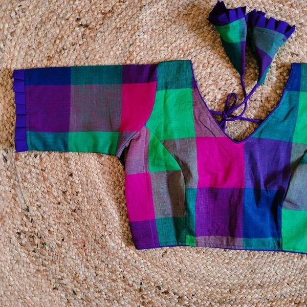 Multi Box Cotton Blouse For Women  Blouse Collection