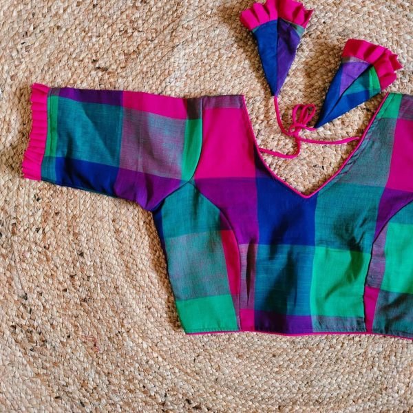 Multi Box Cotton Blouse For Women  Blouse Collection