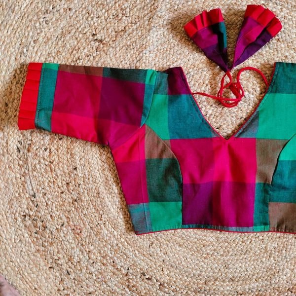 Multi Box Cotton Blouse For Women  Blouse Collection