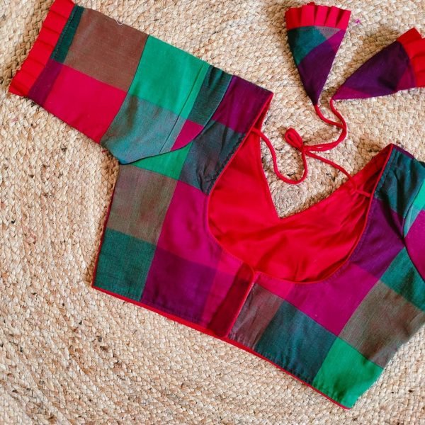 Multi Box Cotton Blouse For Women  Blouse Collection