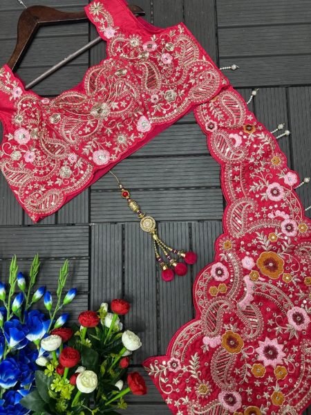 Multi Color  Coding Work Lehenga Choli with Shrug at Manufacturer Rate Bridal Lehenga Choli