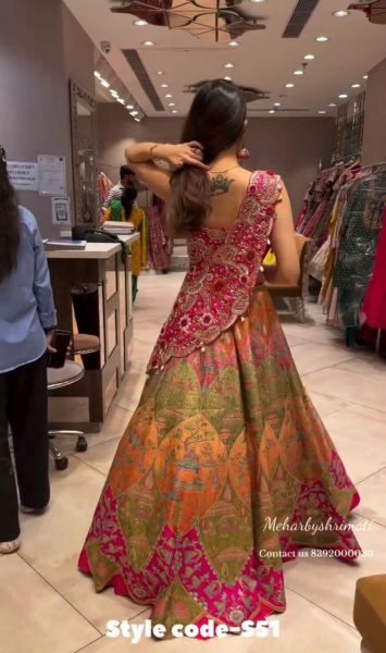 Multi Color  Coding Work Lehenga Choli with Shrug at Manufacturer Rate Bridal Lehenga Choli