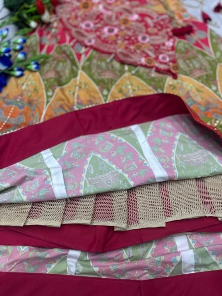 Multi Color  Coding Work Lehenga Choli with Shrug at Manufacturer Rate Bridal Lehenga Choli