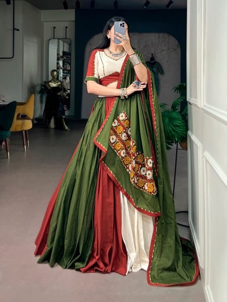 Multi Color Navratri Special 8 Meter Flair Pure Cotton Lehenga Choli Set at Wholesale   Lehenga
