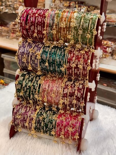 Multi Color Premium Traditional Kashmiri Bangles Set for Bridal  Party and Festive Wear Fashion Accessories Wholesale