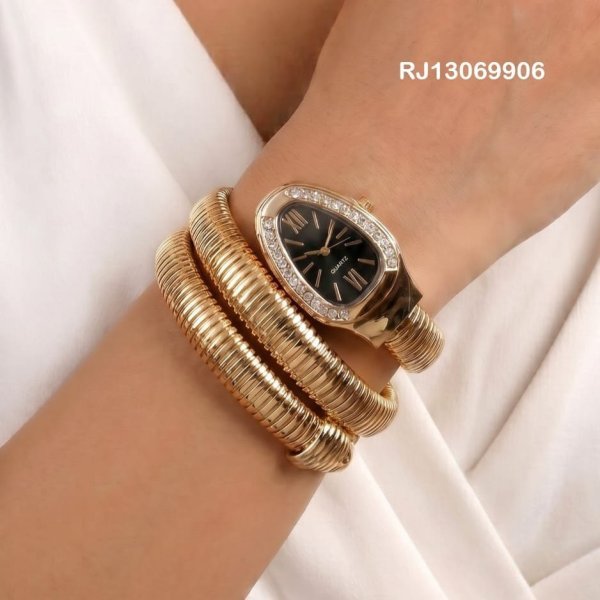 Multi Color Serpenti Style Wrap Around Bracelet Watch For Women Fashion Accessories Wholesale